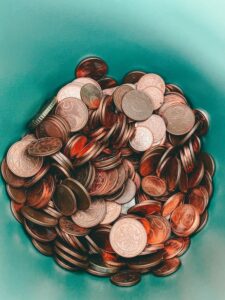 Coins in a jar