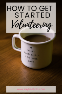 Pin-How to get started volunteering