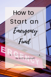 Pin- How to start an emergency fund