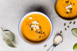 Soup on table