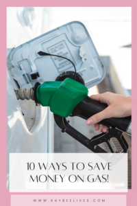 Pin- 10 Ways to save money on gas