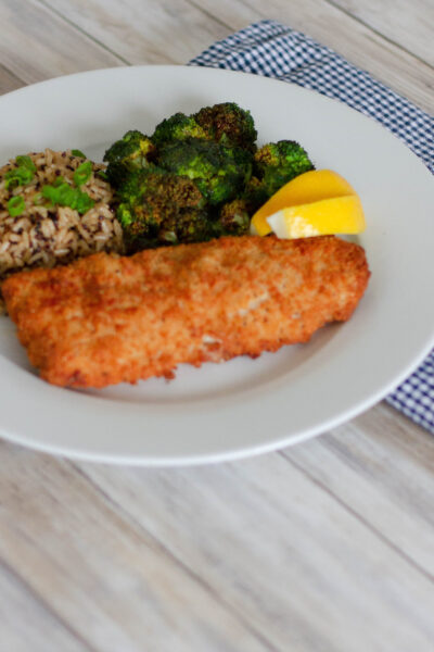 Air Fryer Frozen Fish Fillet Dinner for Two!